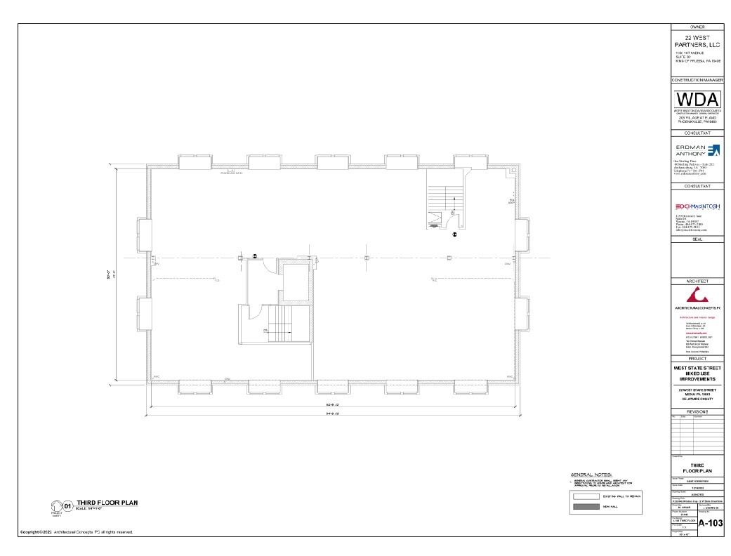 22 W State St, Media, PA à louer Plan d’étage– Image 1 sur 1