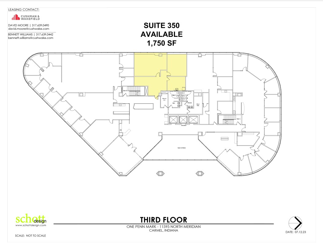 11595 N Meridian St, Carmel, IN à louer Plan d’étage– Image 1 sur 1
