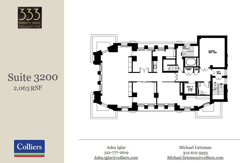 333 N Michigan Ave, Chicago, IL à louer Plan d’étage– Image 1 sur 1