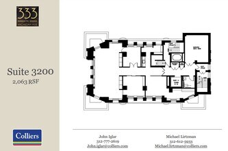 333 N Michigan Ave, Chicago, IL à louer Plan d’étage– Image 1 sur 1