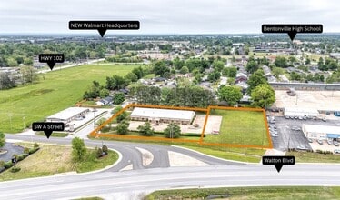 1601 SW A St, Bentonville, AR - VUE AÉRIENNE  vue de carte - Image1