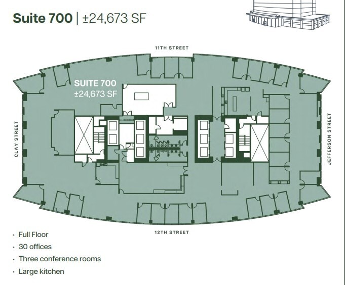 555 12th St, Oakland, CA à louer Plan d’étage– Image 1 sur 1