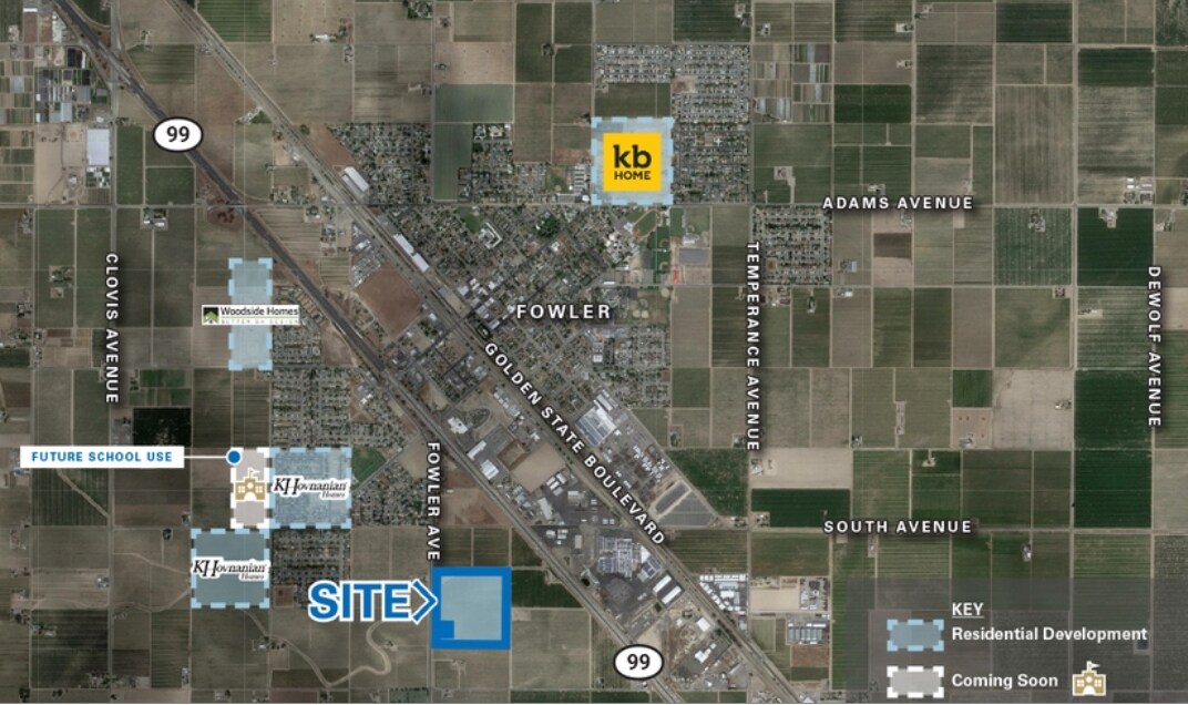 S Fowler and E South Ave, Fowler, CA à vendre Aérien– Image 1 sur 3