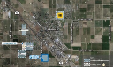 S Fowler and E South Ave, Fowler, CA - Vue aérienne vue de carte