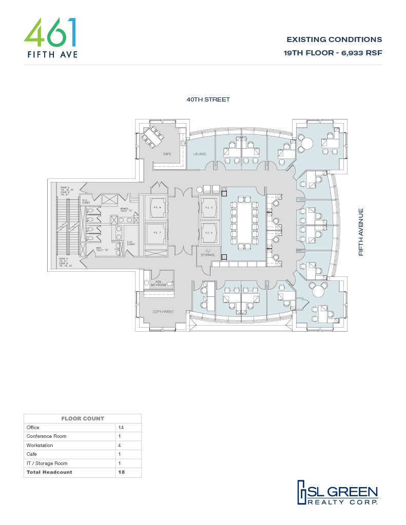 461 Fifth Ave, New York, NY à louer Plan d’étage– Image 1 sur 1