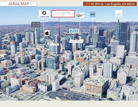 111 W 9th St, Los Angeles, CA - Vue aérienne vue de carte
