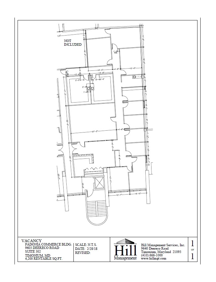 9603 Deereco Rd, Timonium, MD à louer Plan d’étage– Image 1 sur 1