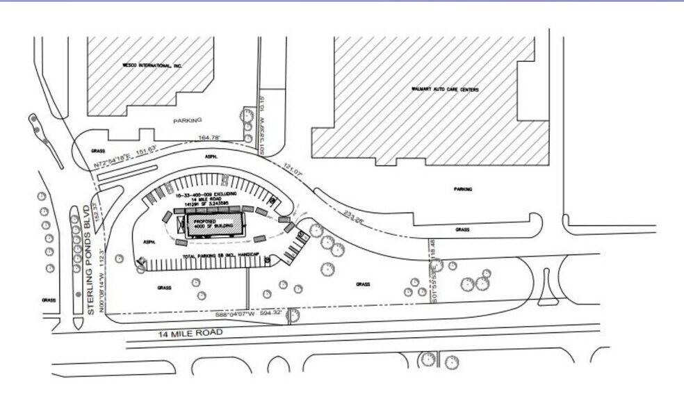 7251 E 14 Mile Rd, Sterling Heights, MI à vendre - Plan de site – Image 2 sur 2