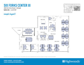 4800 Six Forks Rd, Raleigh, NC à louer Plan d’étage– Image 2 sur 3