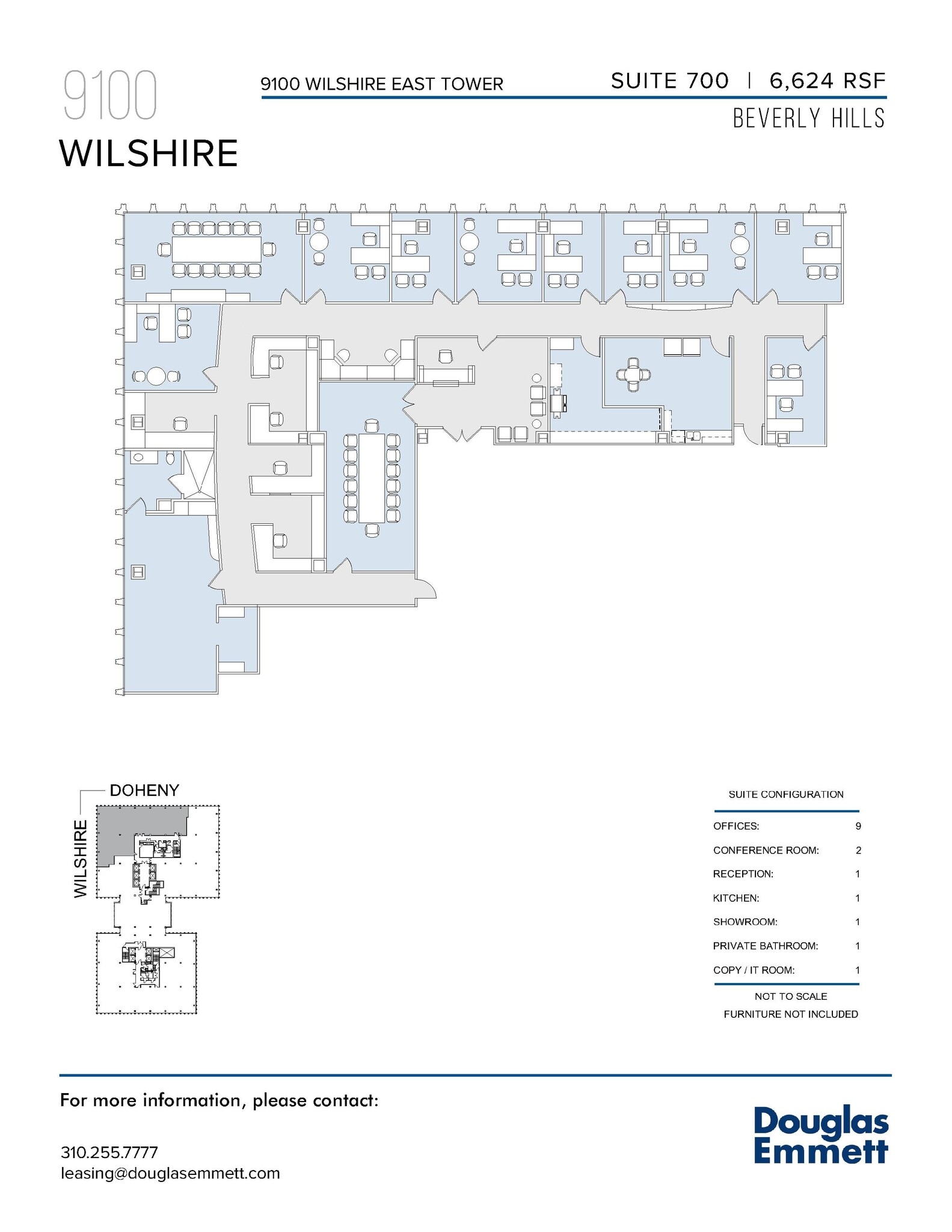 9100 Wilshire Blvd, Beverly Hills, CA à louer Plan d’étage– Image 1 sur 1