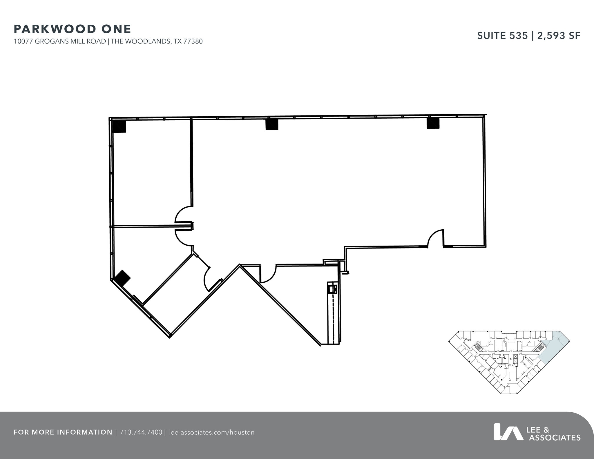 10077 Grogans Mill Rd, The Woodlands, TX à louer Plan d’étage– Image 1 sur 1