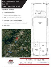 4189 Tanners Creek Dr, Flowery Branch, GA à louer Plan d’étage– Image 2 sur 2