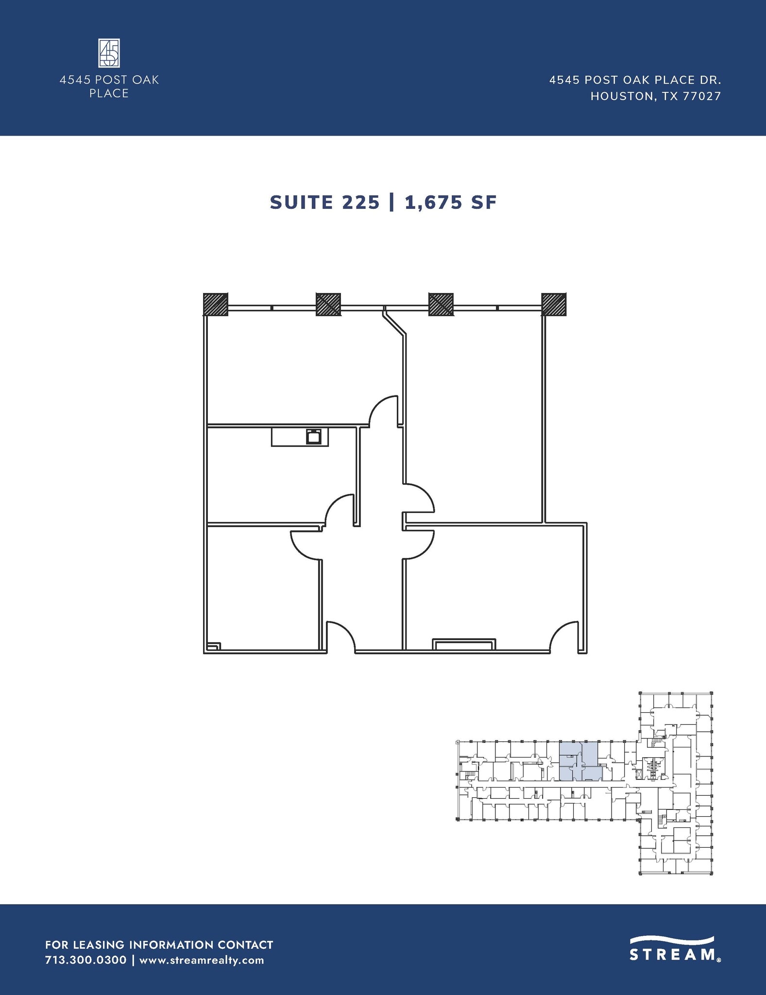 4545 Post Oak Pl, Houston, TX à louer Plan d’étage– Image 1 sur 1