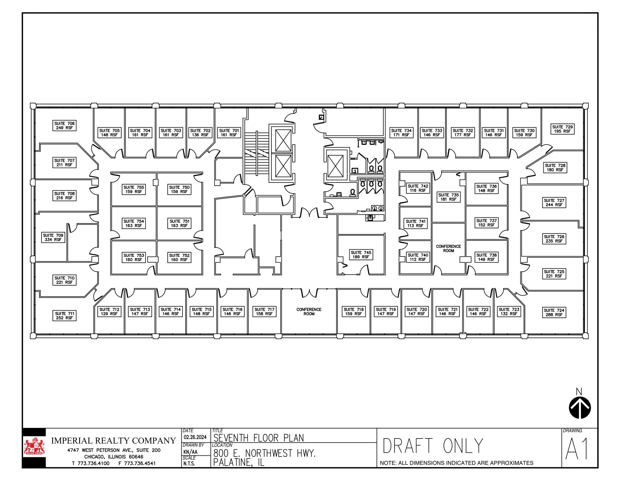 800 E Northwest Hwy, Palatine, IL à louer Plan de site– Image 1 sur 1