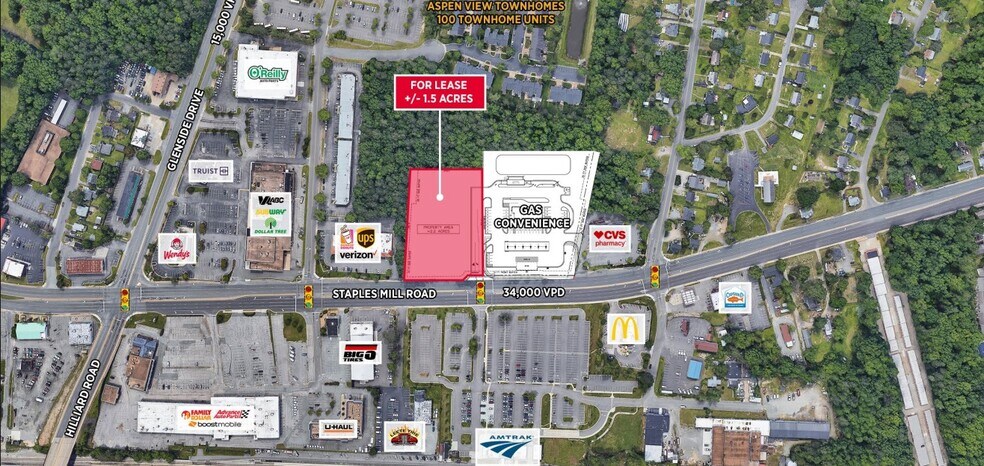 Staples Mill Rd, Richmond, VA à louer - Photo de l’immeuble – Image 1 sur 1