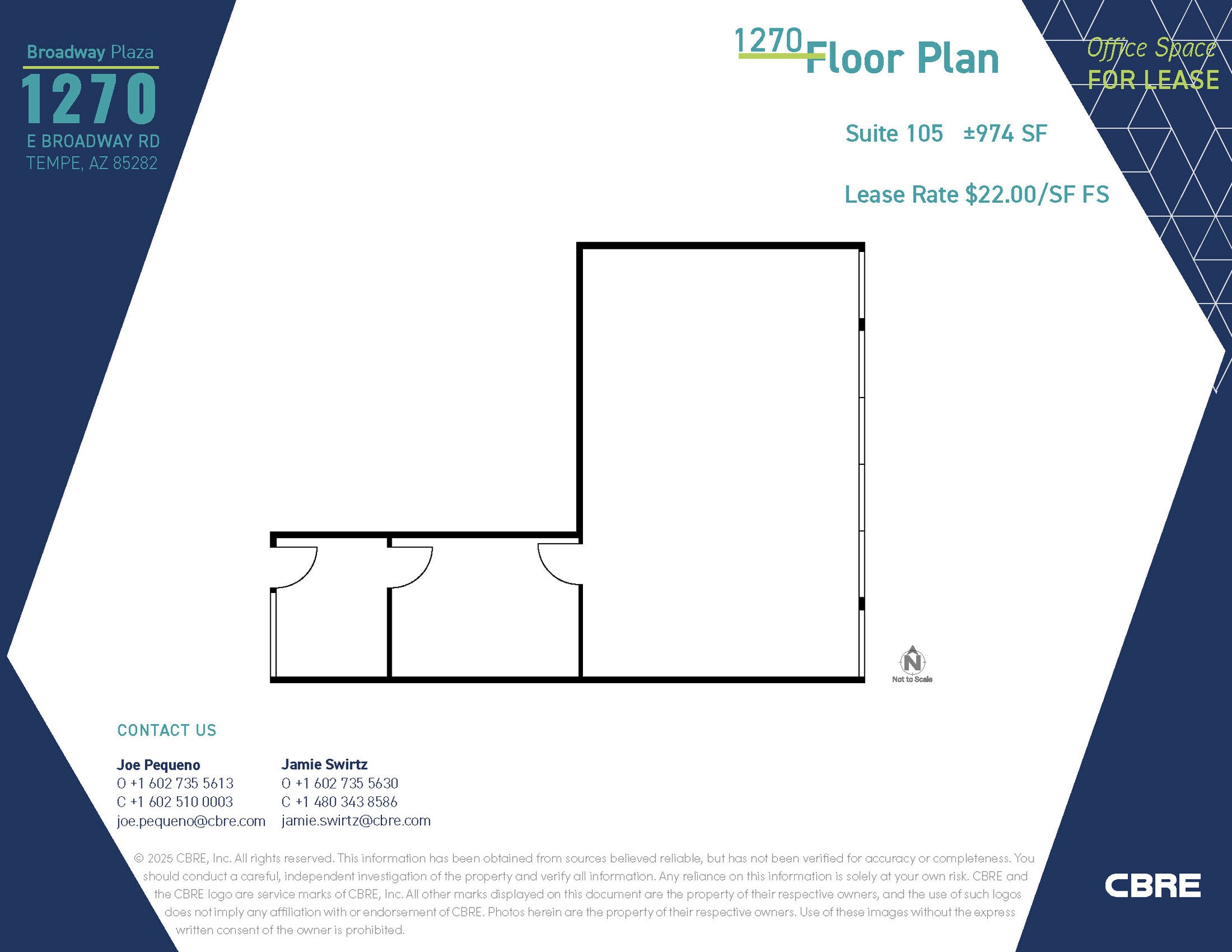 1232 E Broadway Rd, Tempe, AZ à louer Plan d’étage– Image 1 sur 1