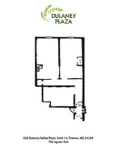 828 Dulaney Valley Rd, Towson, MD à louer Plan d’étage– Image 1 sur 4
