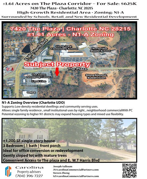 7420 The Plaza Rd, Charlotte, NC à vendre - Photo de l’immeuble – Image 1 sur 11