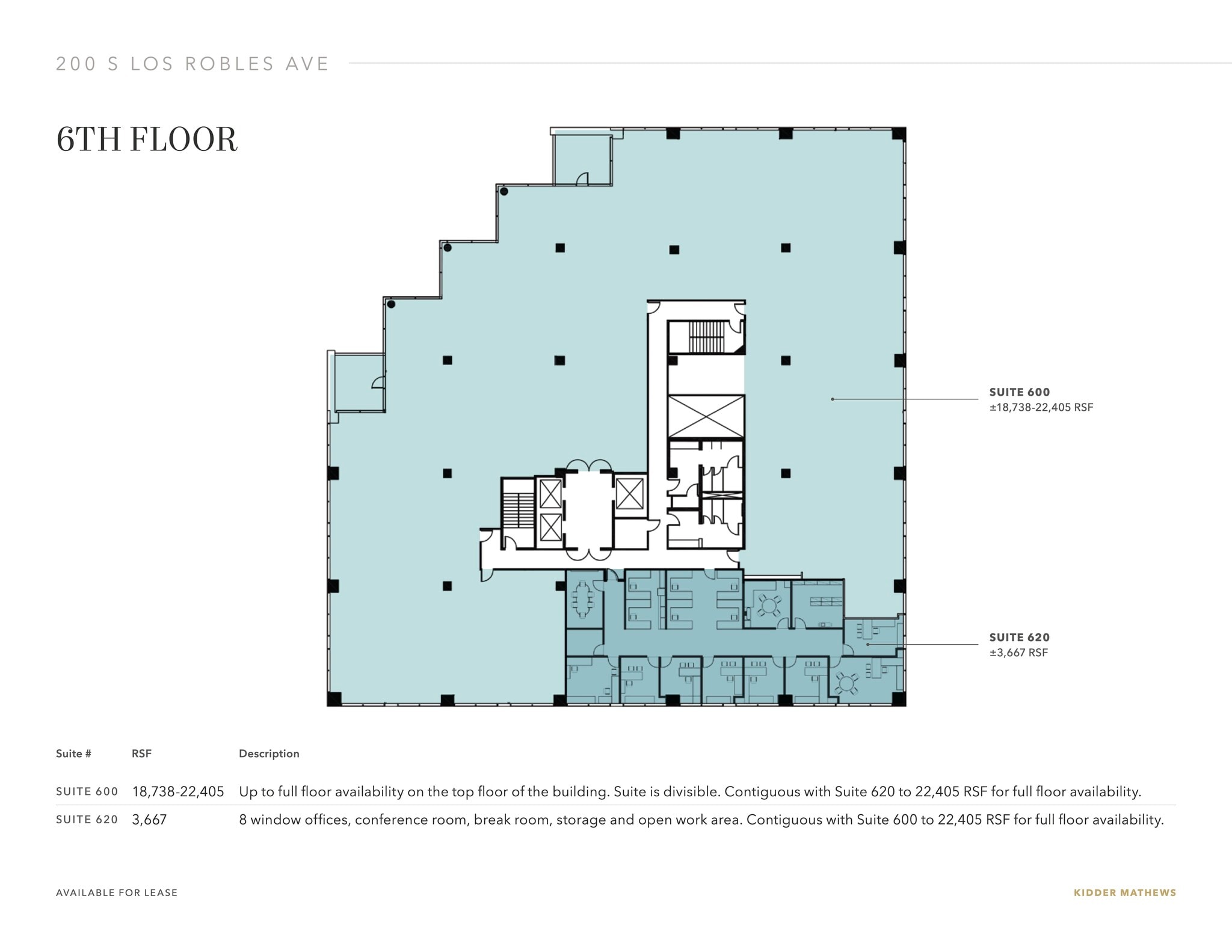 200 S Los Robles Ave, Pasadena, CA à louer Plan d’étage– Image 1 sur 1
