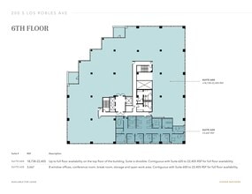 200 S Los Robles Ave, Pasadena, CA à louer Plan d’étage– Image 1 sur 1