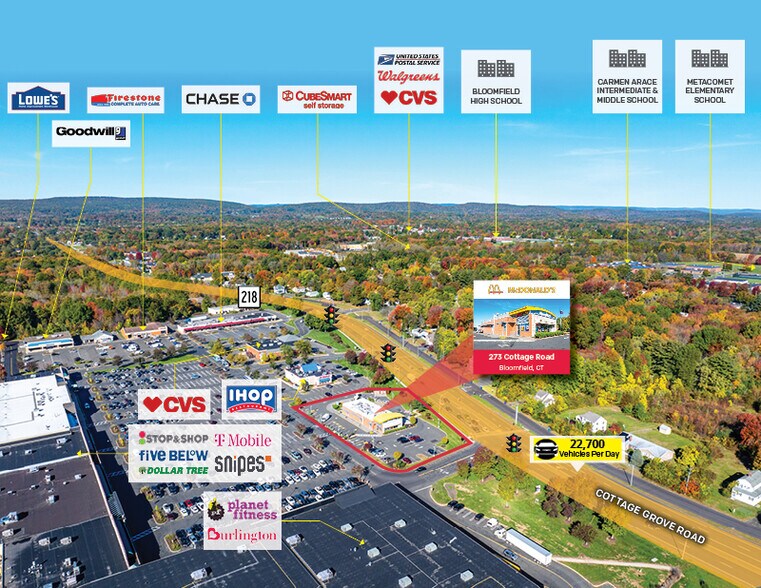 273 Cottage Grove Rd, Bloomfield, CT à vendre - Photo de l’immeuble – Image 3 sur 6