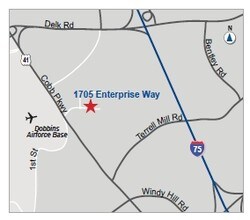 1705 Enterprise Way, Marietta, GA - VUE AÉRIENNE vue de carte