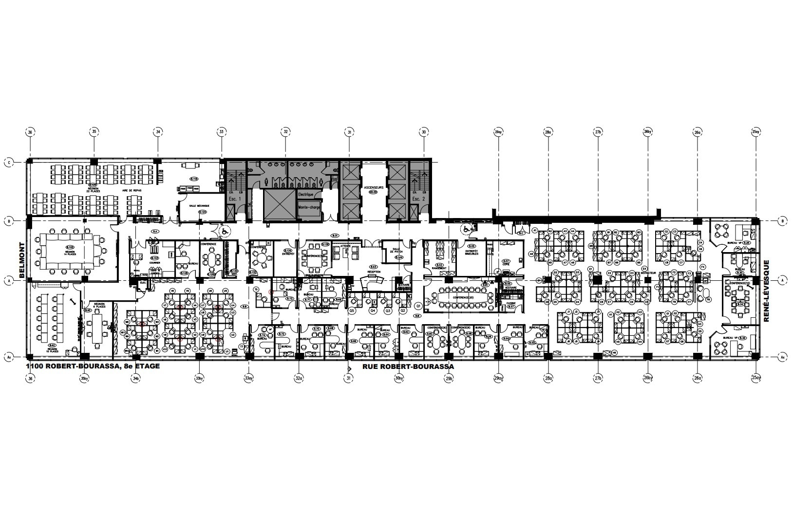 690-700 Boul René-Lévesque O, Montréal, QC à louer Plan d’étage– Image 1 sur 1