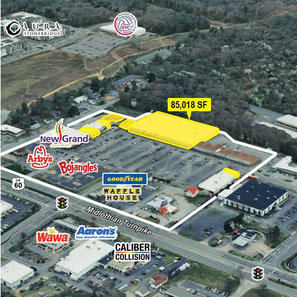 7415-7485 Midlothian Tpke, Richmond, VA à louer - Photo de l’immeuble – Image 1 sur 9