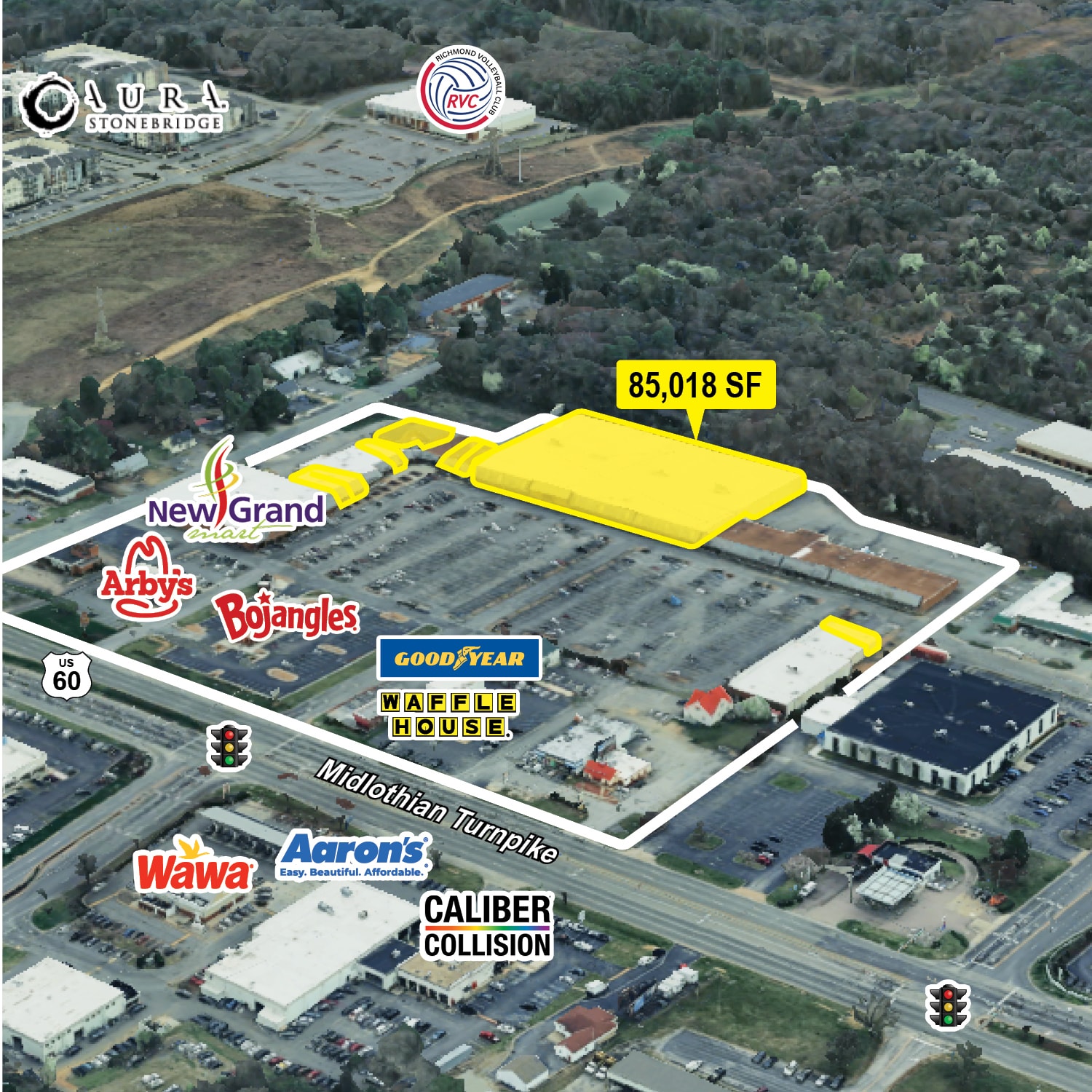 7415-7485 Midlothian Tpke, Richmond, VA à louer Photo de l’immeuble– Image 1 sur 10