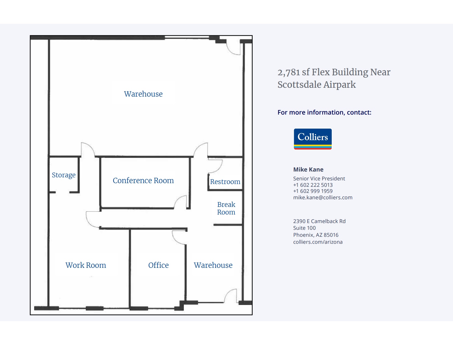 16055 N Dial Blvd, Scottsdale, AZ à louer Plan d’étage– Image 1 sur 1
