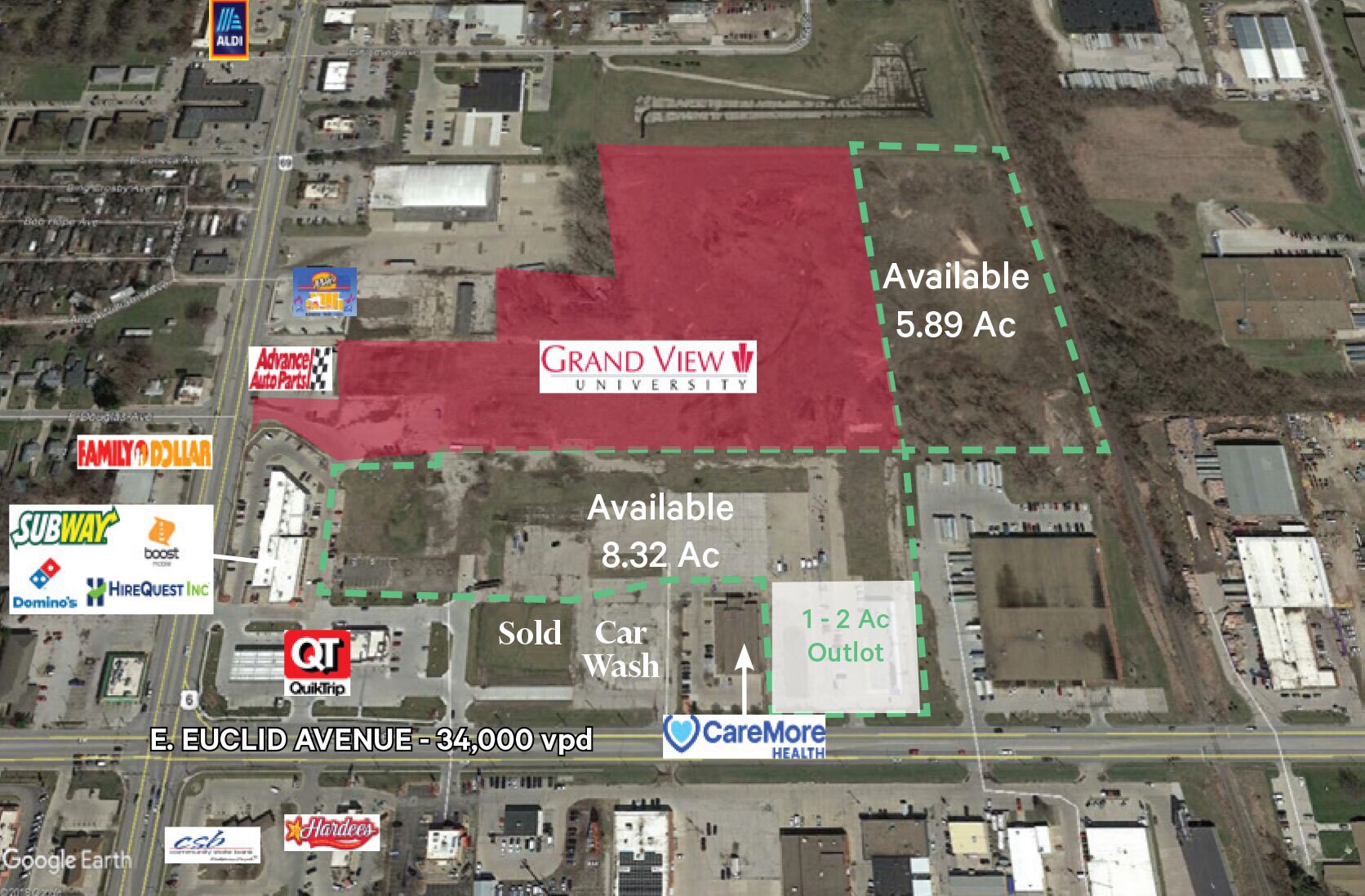 NE 14th Street & Euclid Ave, Des Moines, IA à vendre Aérien– Image 1 sur 4