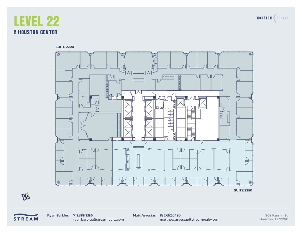 909 Fannin St, Houston, TX à louer Plan d’étage– Image 1 sur 1