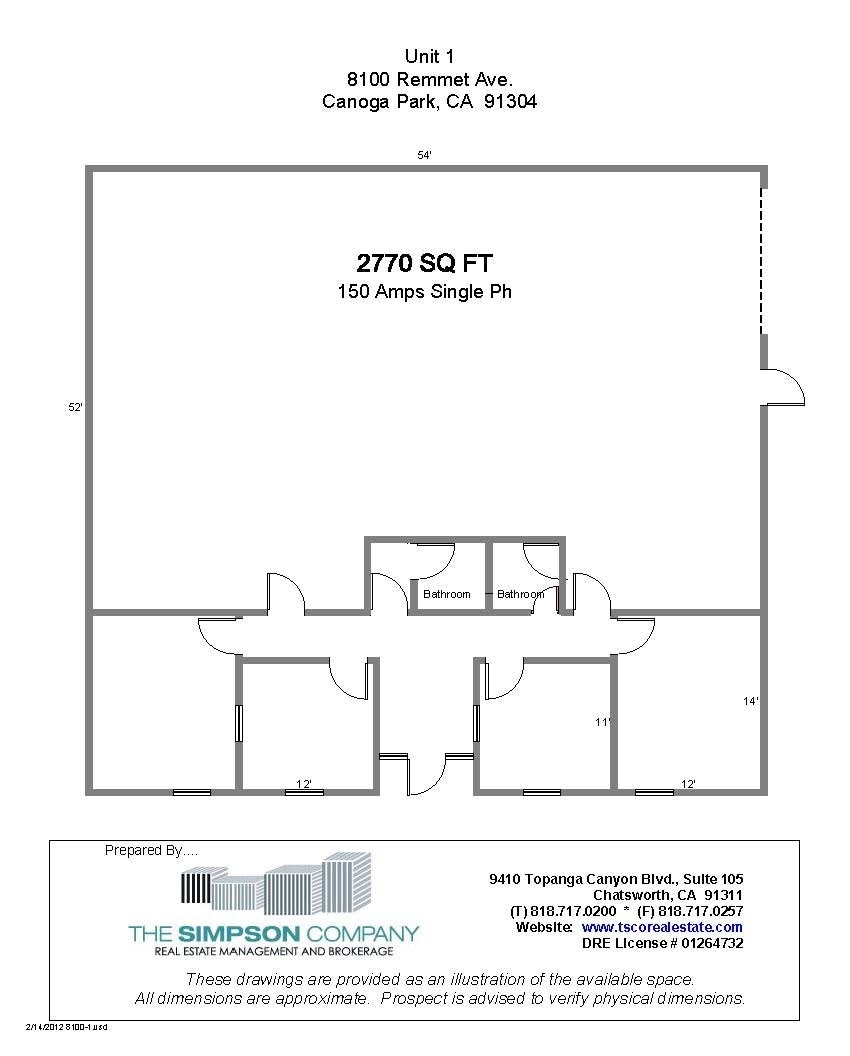 8100-8110 Remmet Ave, Canoga Park, CA à louer Plan d’étage– Image 1 sur 1