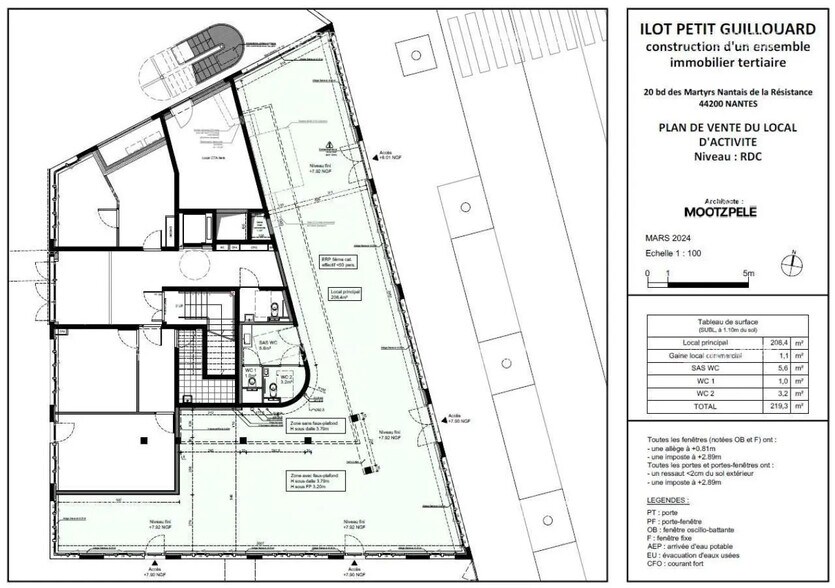 Local commercial dans Nantes à louer - Plan d’étage – Image 3 sur 3