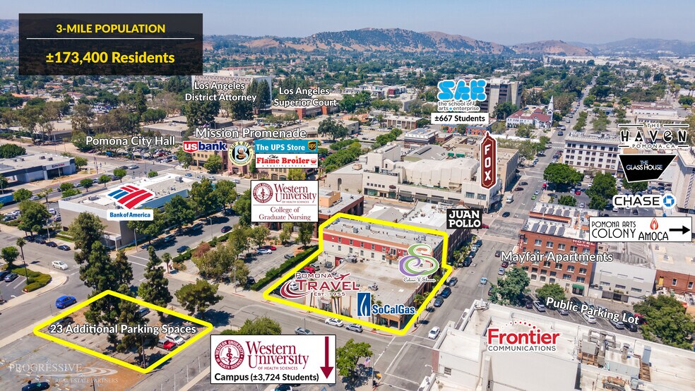 150-196 E 3rd St, Pomona, CA à vendre - Aérien – Image 2 sur 9