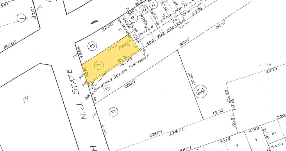 244-246 South Ave, Fanwood, NJ à louer - Plan cadastral – Image 3 sur 10