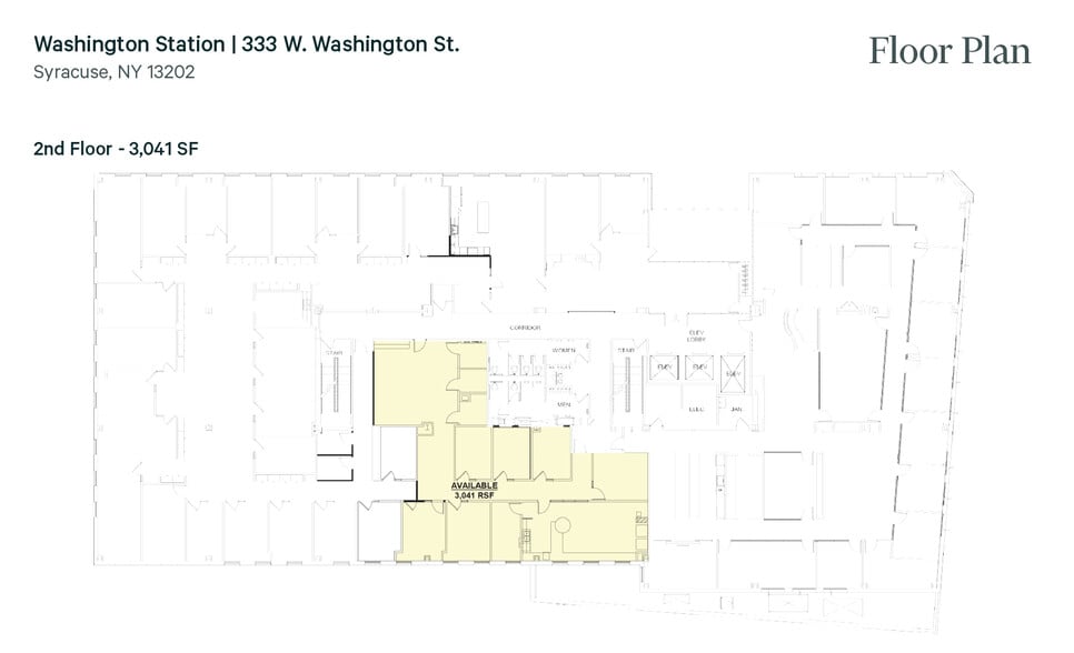 333 W Washington St, Syracuse, NY à louer - Plan d’étage – Image 2 sur 5