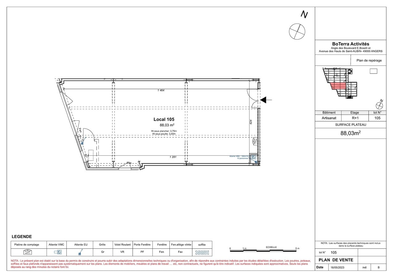 65 Rue Germaine Canonne, Angers, MEL 49100 - Lot 105 - - Plan d’étage - Image 2 of 7
