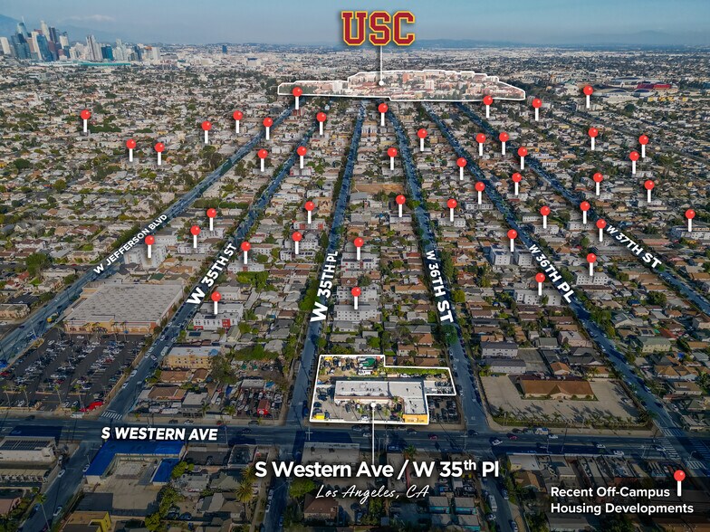 3550 S Western Ave, Los Angeles, CA à vendre - Aérien – Image 3 sur 6