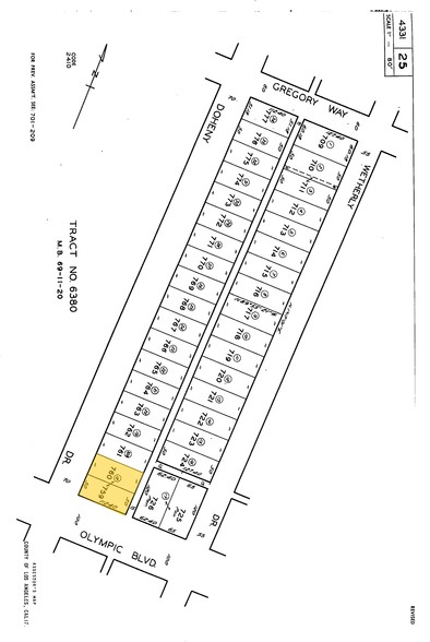 9045-9051 W Olympic Blvd, Beverly Hills, CA à louer - Plan cadastral – Image 3 sur 5