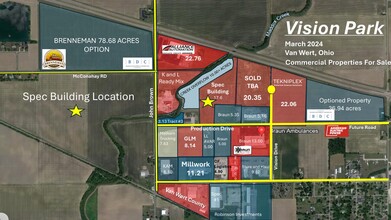 1255 Production Dr, Van Wert, OH - VUE AÉRIENNE  vue de carte
