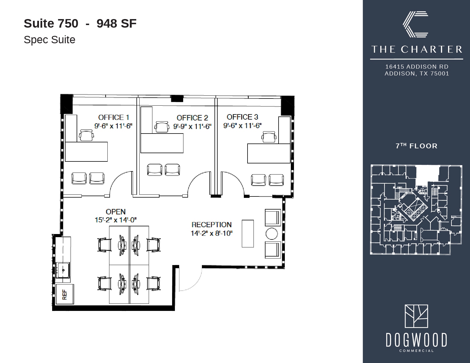 16415 Addison Rd, Addison, TX à louer Plan d’étage– Image 1 sur 1