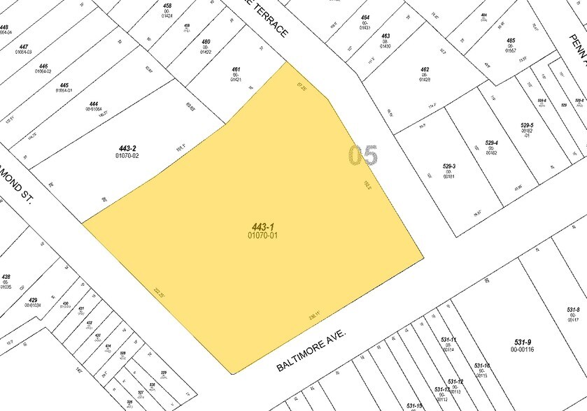 101-113 E Baltimore Ave, Clifton Heights, PA à louer - Plan cadastral – Image 2 sur 3