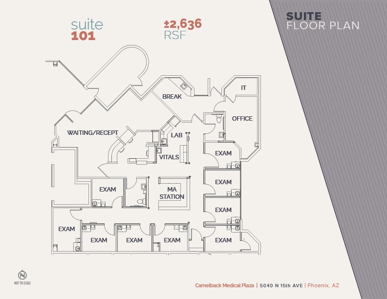 5040 N 15th Ave, Phoenix, AZ à louer Plan d’étage– Image 1 sur 1
