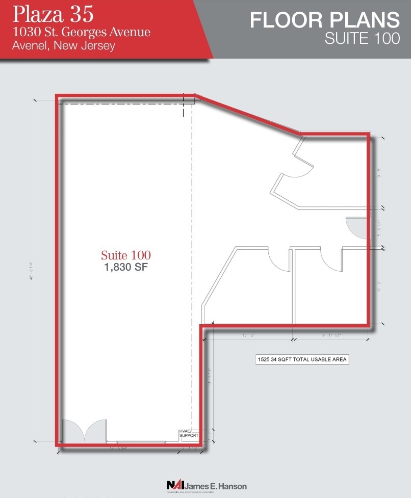 1030 Saint Georges Ave, Avenel, NJ à louer Plan d’étage– Image 1 sur 2