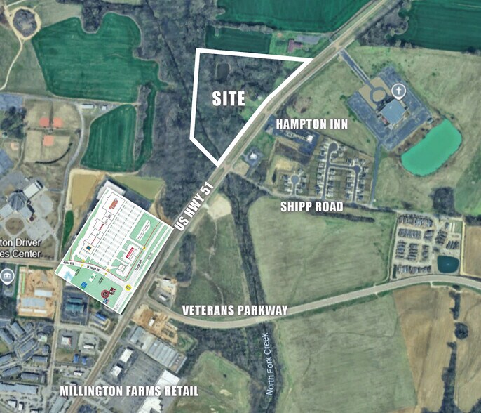 8839 US Highway 51 N, Millington, TN à vendre - Aérien – Image 1 sur 4
