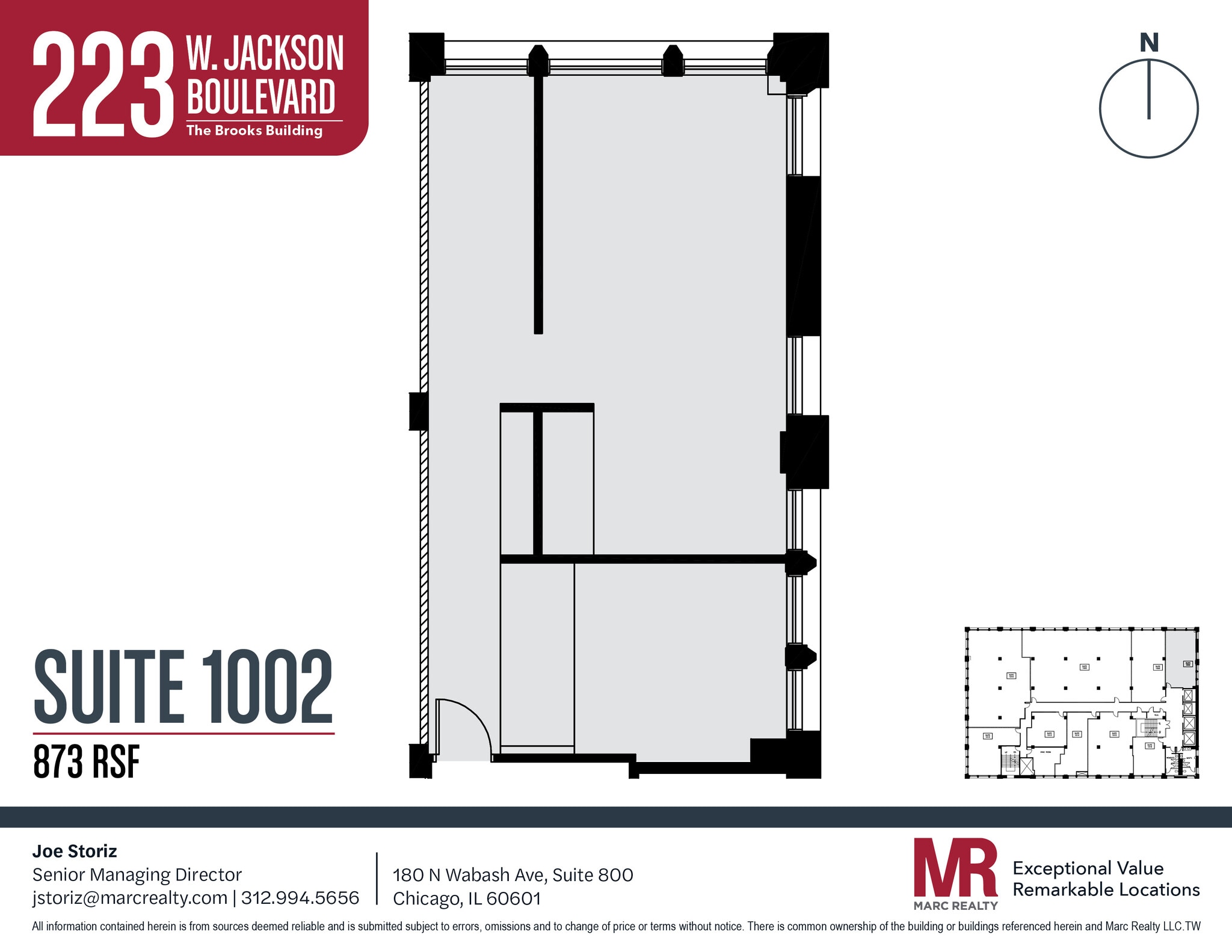 223 W Jackson Blvd, Chicago, IL à louer Plan d’étage– Image 1 sur 4