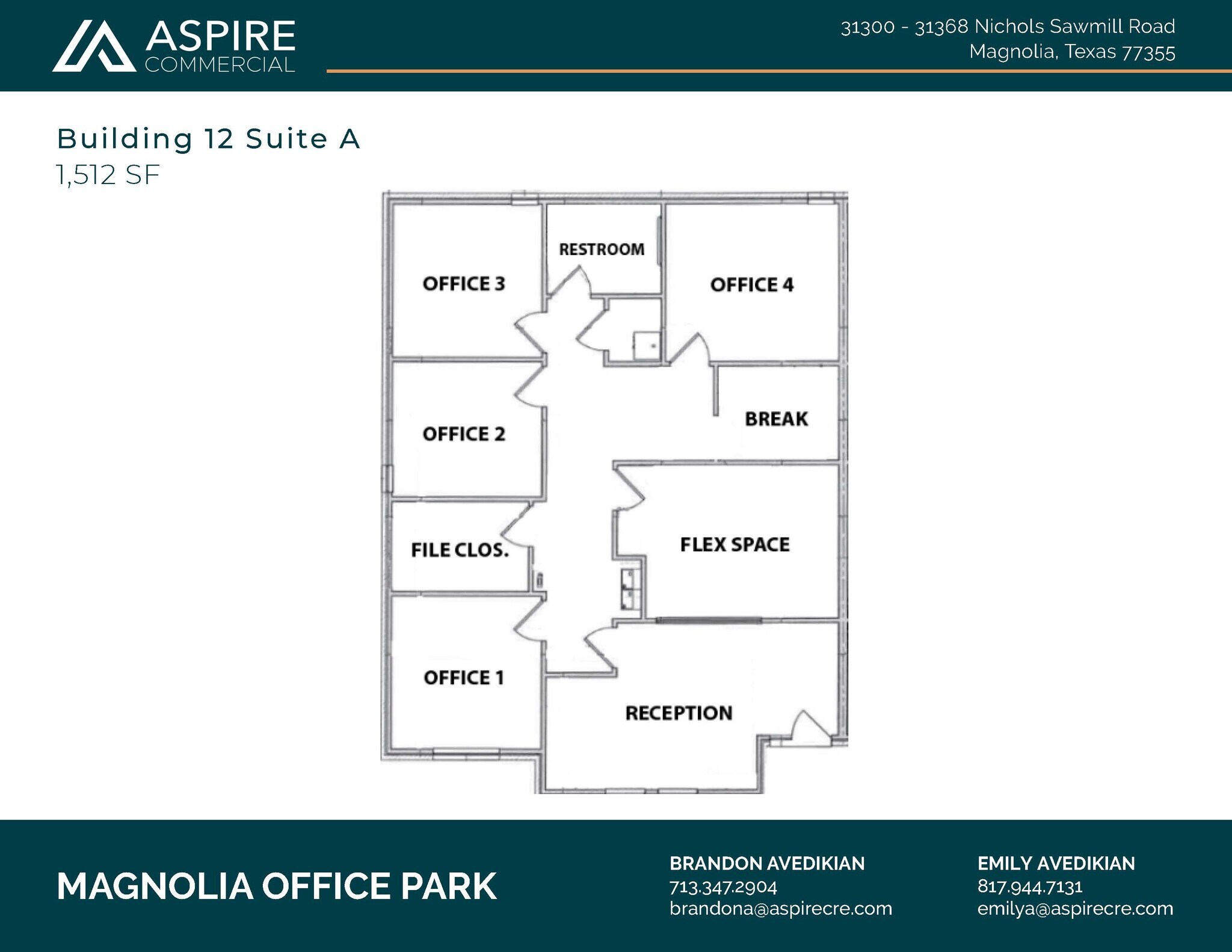 31368 Nichols Sawmill Rd, Magnolia, TX à louer Plan d’étage– Image 1 sur 1