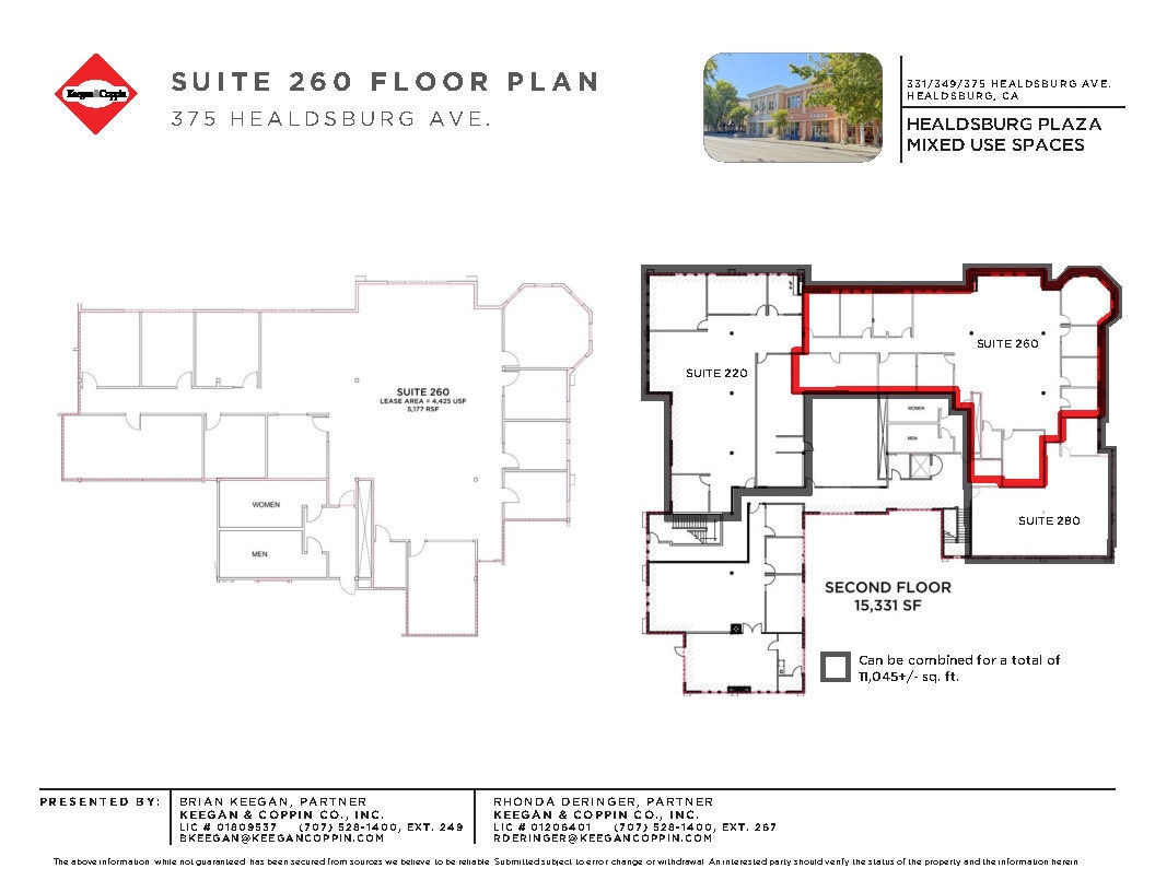 375 Healdsburg Ave, Healdsburg, CA à louer Plan d’étage– Image 1 sur 7