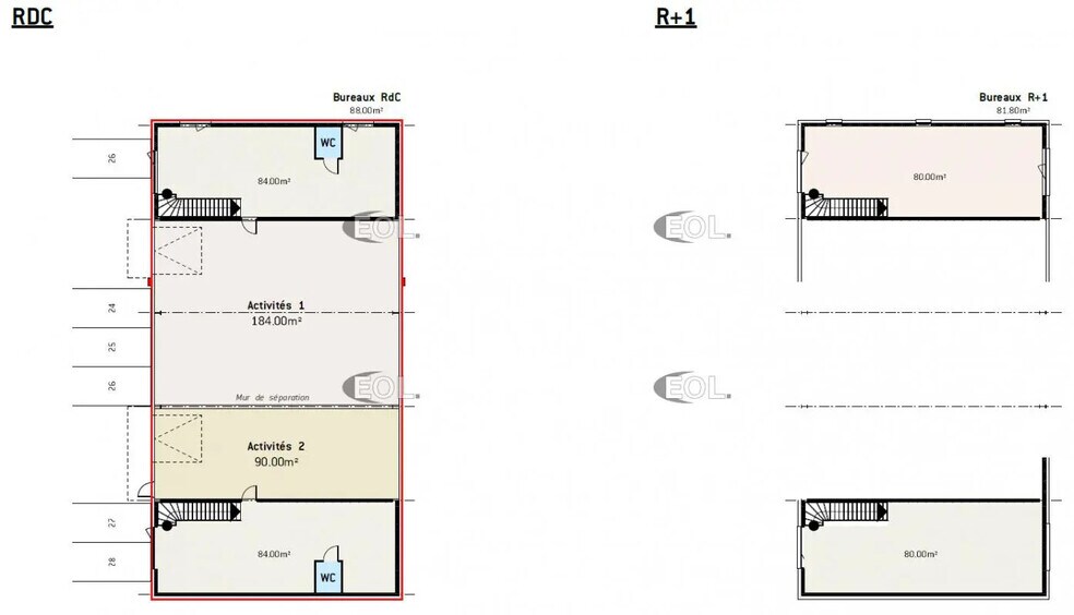 Local d’activités dans Gleizé à louer - Plan d’étage – Image 3 sur 4